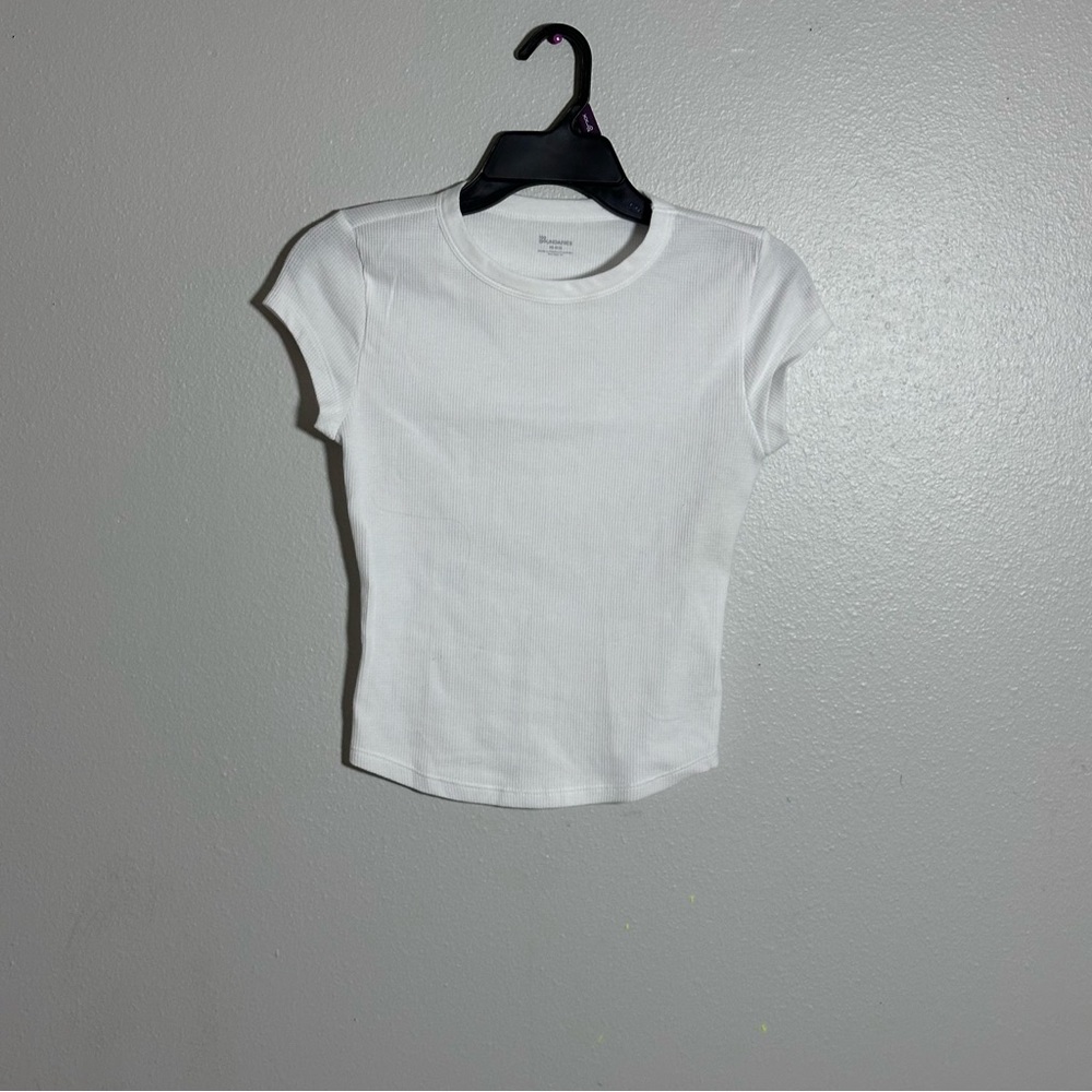 No Boundaries Women White Waffle Ribbed Top Size XS